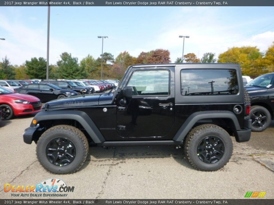 Black 2017 Jeep Wrangler Willys Wheeler 4x4 Photo #3