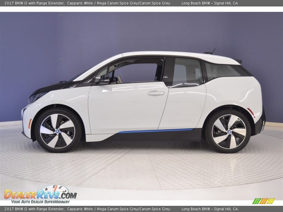 2017 BMW i3 with Range Extender Capparis White / Mega Carum Spice Grey/Carum Spice Grey Photo #3