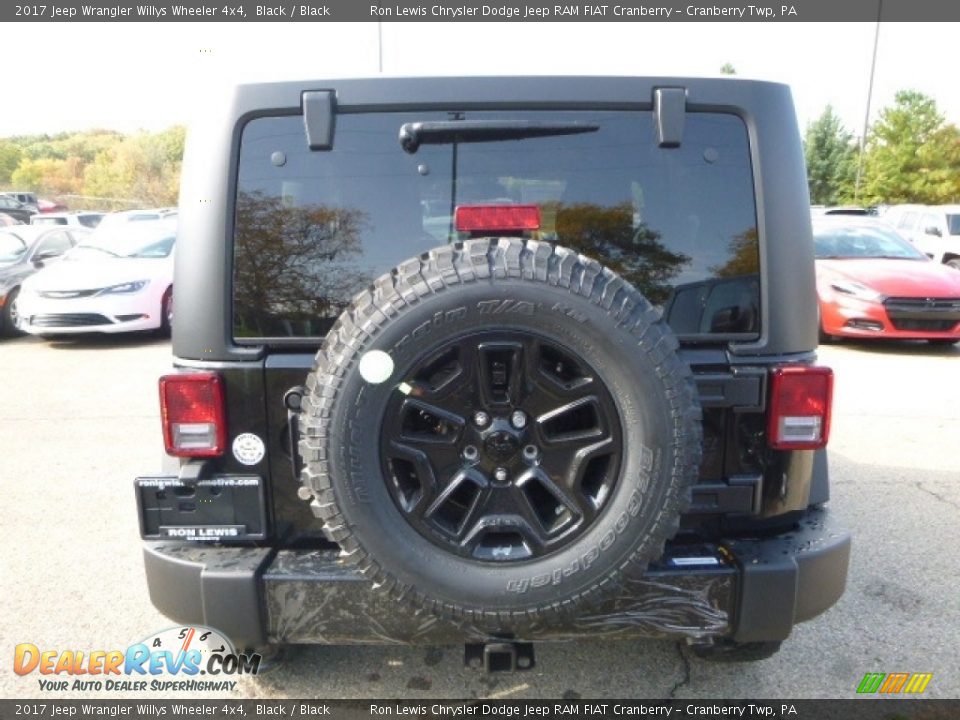 2017 Jeep Wrangler Willys Wheeler 4x4 Black / Black Photo #5