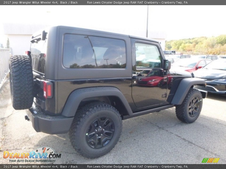 2017 Jeep Wrangler Willys Wheeler 4x4 Black / Black Photo #6