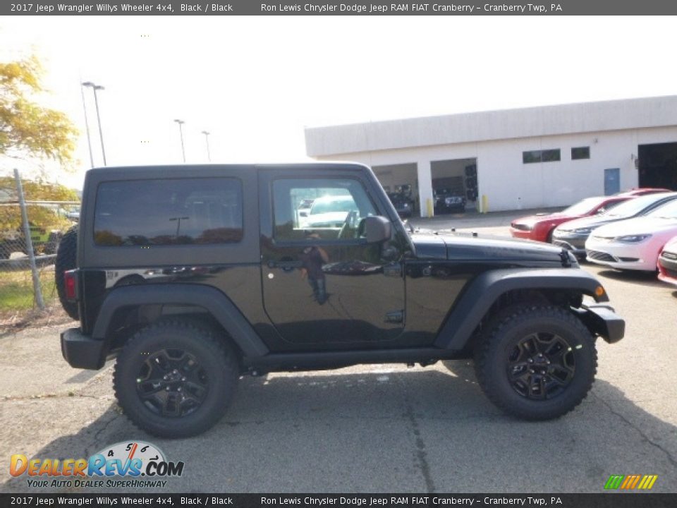 2017 Jeep Wrangler Willys Wheeler 4x4 Black / Black Photo #7