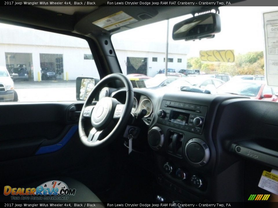2017 Jeep Wrangler Willys Wheeler 4x4 Black / Black Photo #9