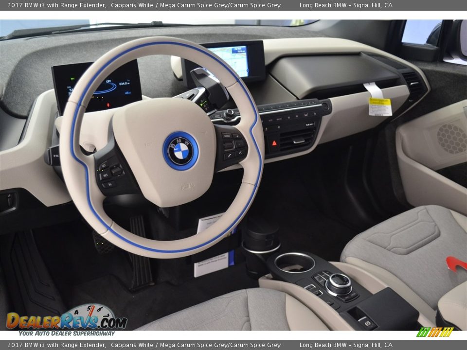 2017 BMW i3 with Range Extender Capparis White / Mega Carum Spice Grey/Carum Spice Grey Photo #7
