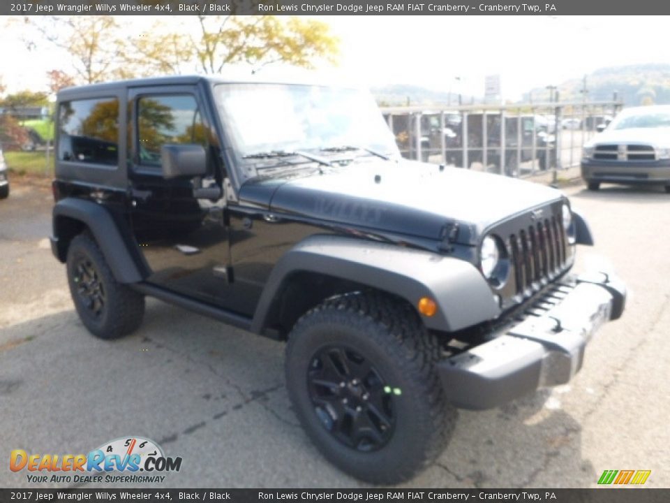 2017 Jeep Wrangler Willys Wheeler 4x4 Black / Black Photo #11