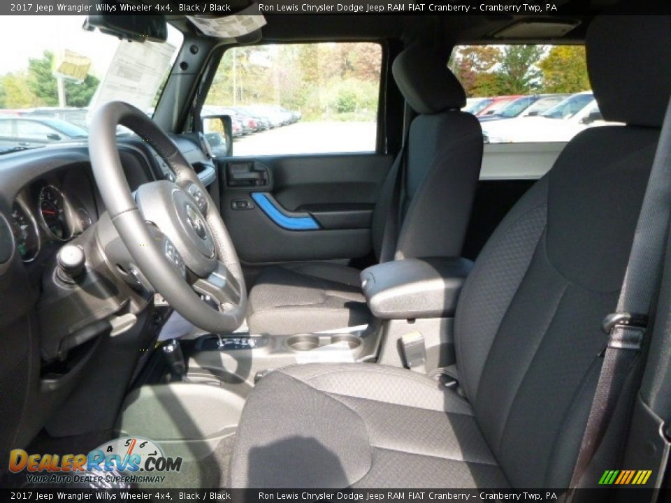 2017 Jeep Wrangler Willys Wheeler 4x4 Black / Black Photo #13