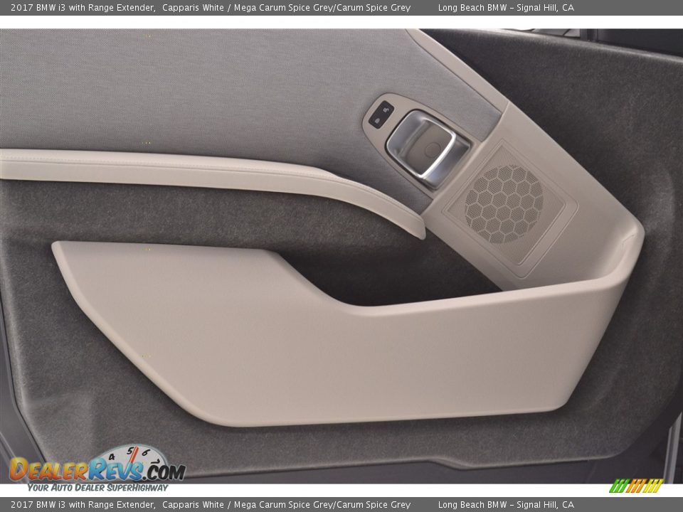 2017 BMW i3 with Range Extender Capparis White / Mega Carum Spice Grey/Carum Spice Grey Photo #11