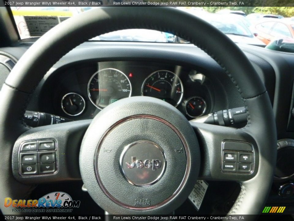 2017 Jeep Wrangler Willys Wheeler 4x4 Black / Black Photo #16