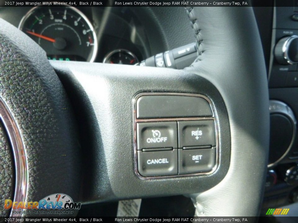 2017 Jeep Wrangler Willys Wheeler 4x4 Black / Black Photo #17