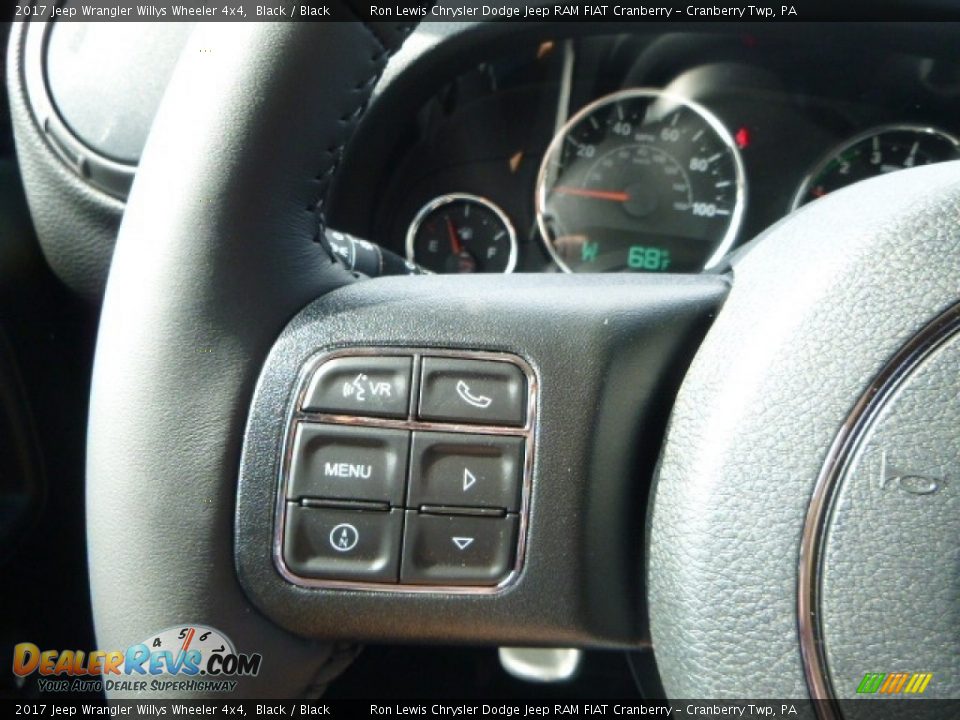 2017 Jeep Wrangler Willys Wheeler 4x4 Black / Black Photo #18