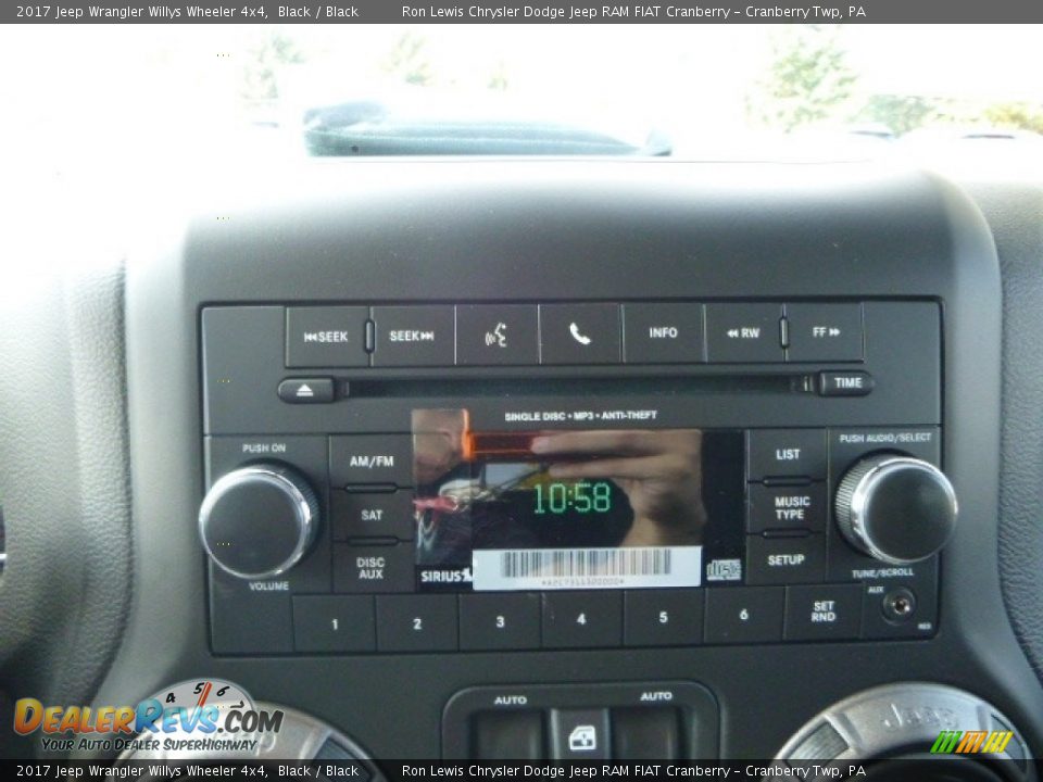 2017 Jeep Wrangler Willys Wheeler 4x4 Black / Black Photo #19