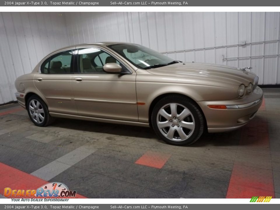2004 Jaguar X-Type 3.0 Topaz Metallic / Champagne Photo #6