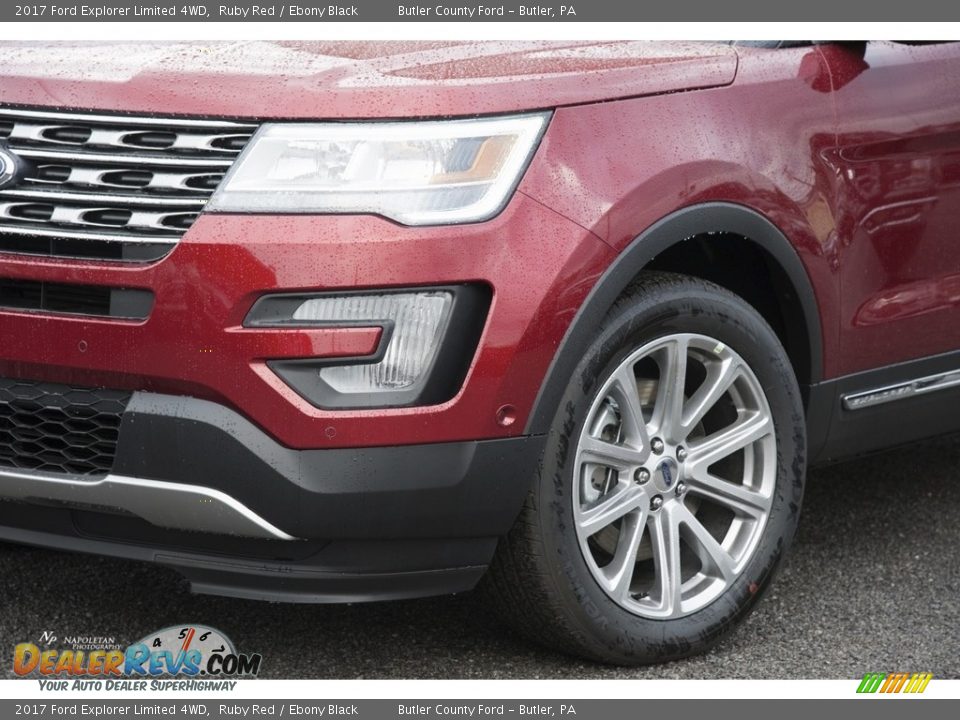 2017 Ford Explorer Limited 4WD Ruby Red / Ebony Black Photo #2