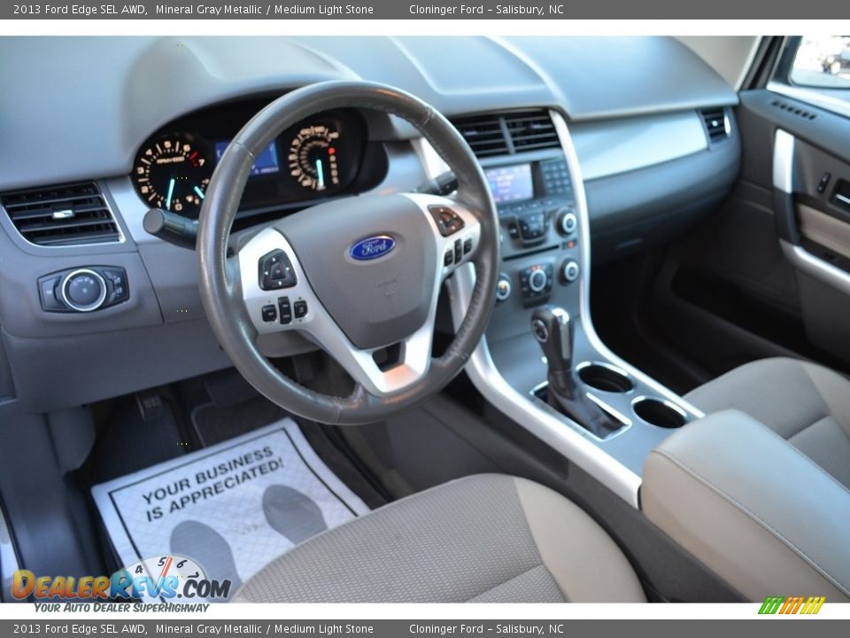2013 Ford Edge SEL AWD Mineral Gray Metallic / Medium Light Stone Photo #10