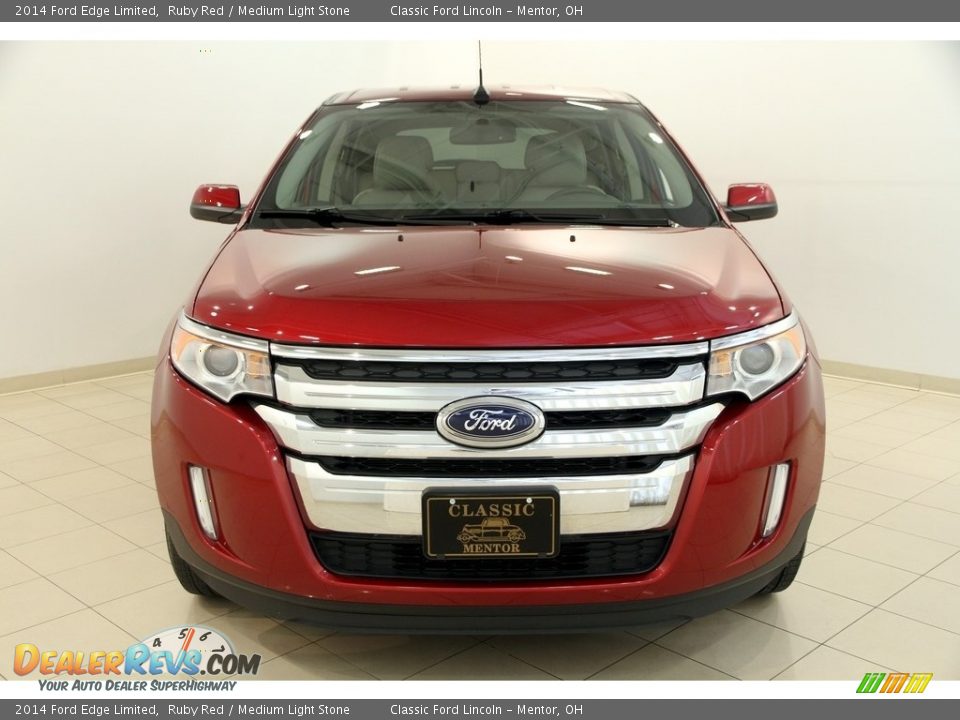 2014 Ford Edge Limited Ruby Red / Medium Light Stone Photo #2