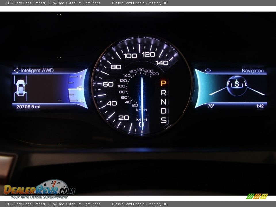 2014 Ford Edge Limited Ruby Red / Medium Light Stone Photo #7
