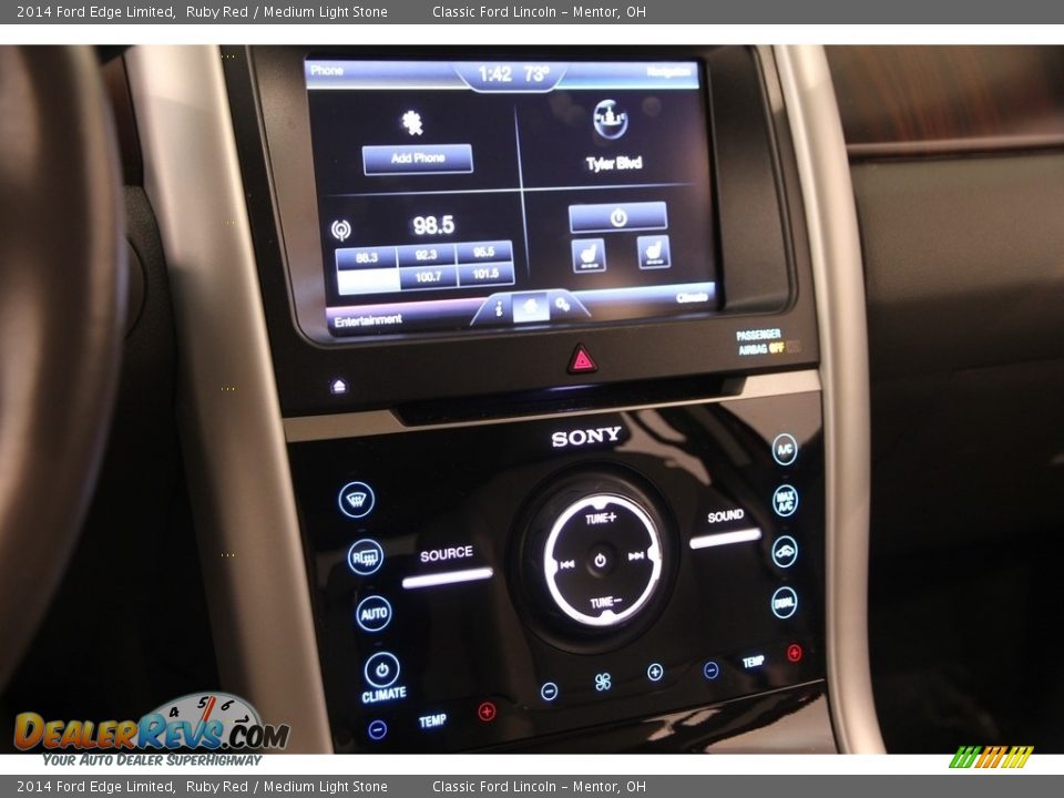 2014 Ford Edge Limited Ruby Red / Medium Light Stone Photo #8