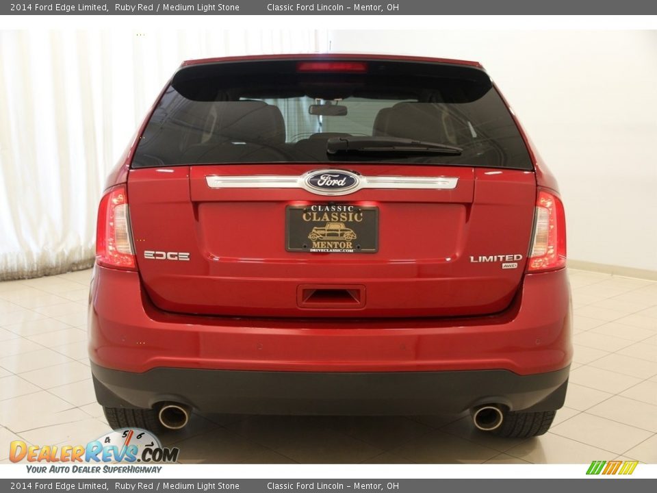 2014 Ford Edge Limited Ruby Red / Medium Light Stone Photo #16