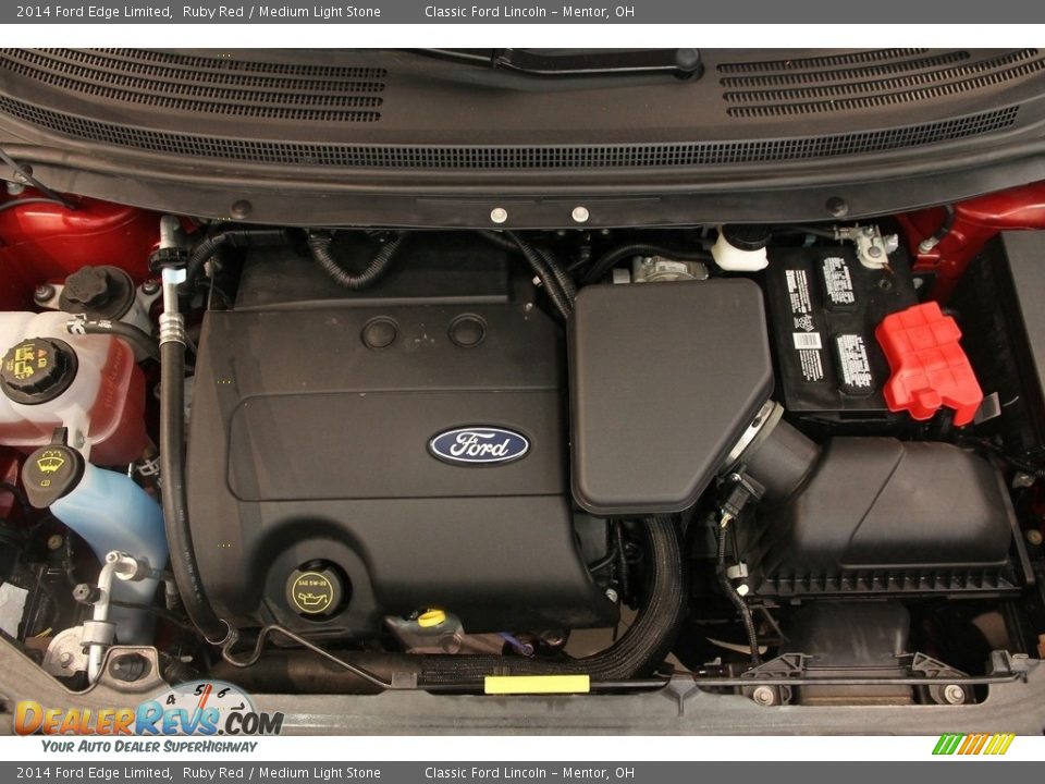 2014 Ford Edge Limited Ruby Red / Medium Light Stone Photo #17