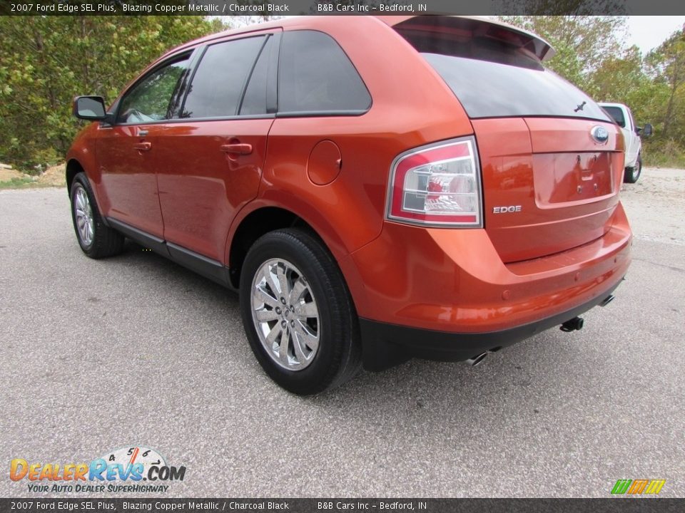 2007 Ford Edge SEL Plus Blazing Copper Metallic / Charcoal Black Photo #5
