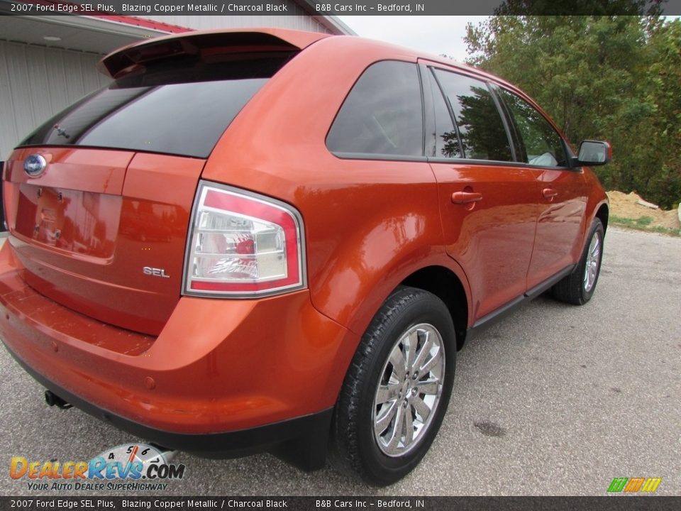 2007 Ford Edge SEL Plus Blazing Copper Metallic / Charcoal Black Photo #8