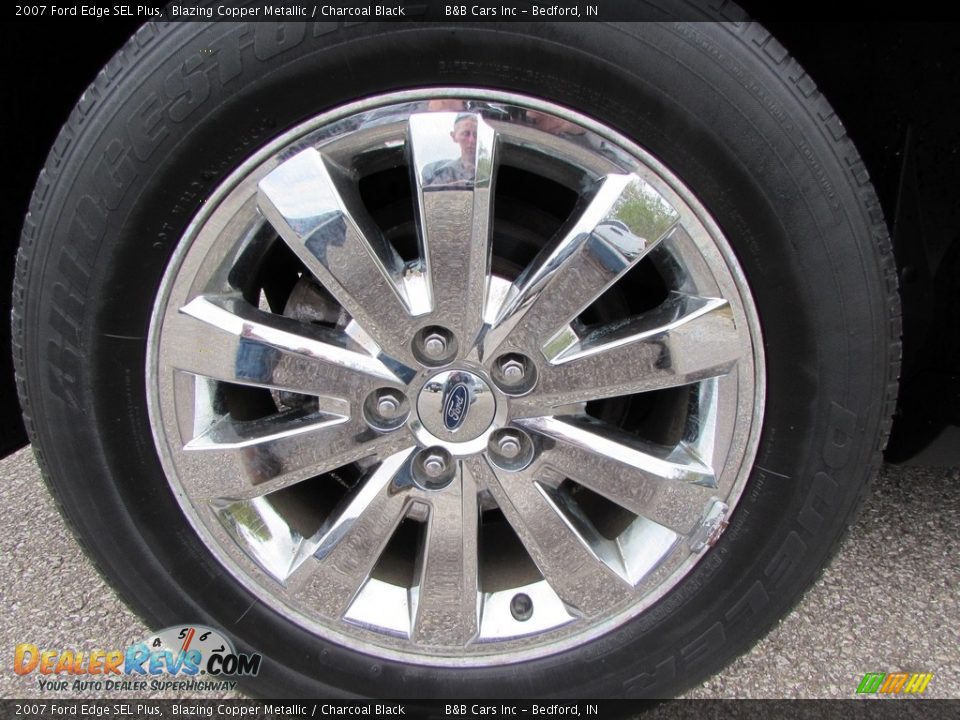 2007 Ford Edge SEL Plus Blazing Copper Metallic / Charcoal Black Photo #9