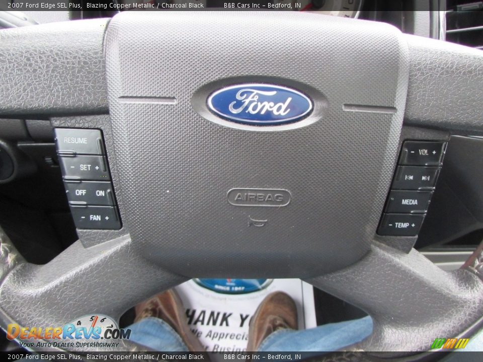 2007 Ford Edge SEL Plus Blazing Copper Metallic / Charcoal Black Photo #29