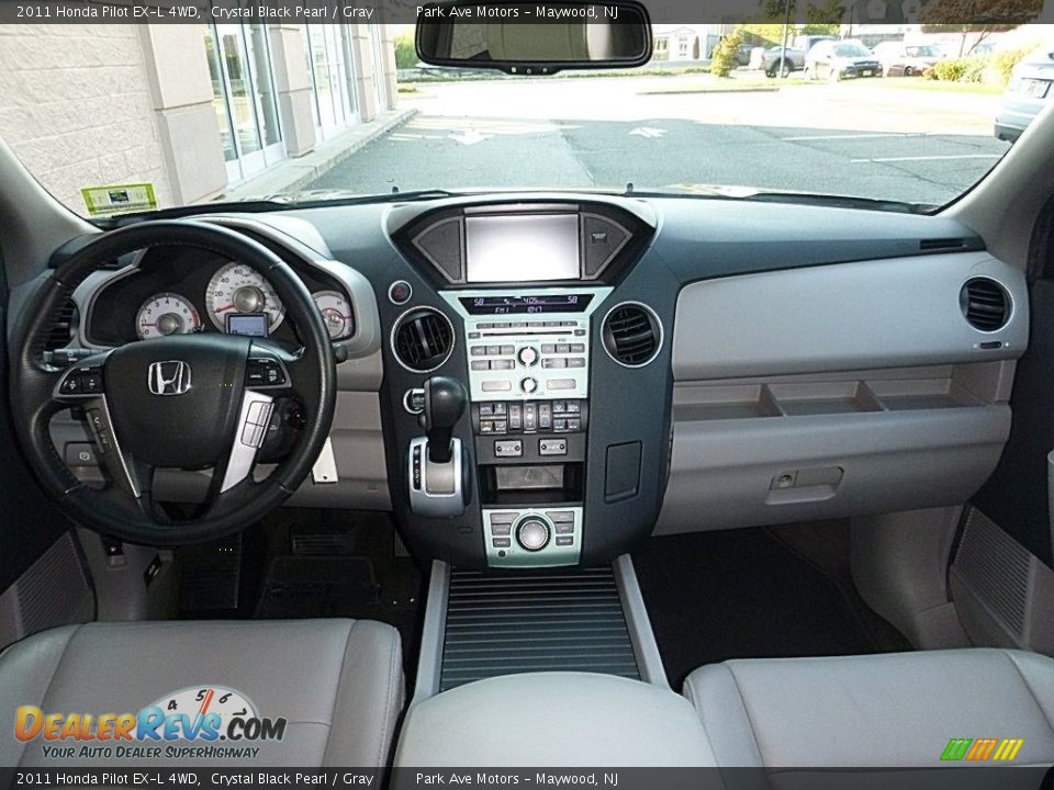 2011 Honda Pilot EX-L 4WD Crystal Black Pearl / Gray Photo #27