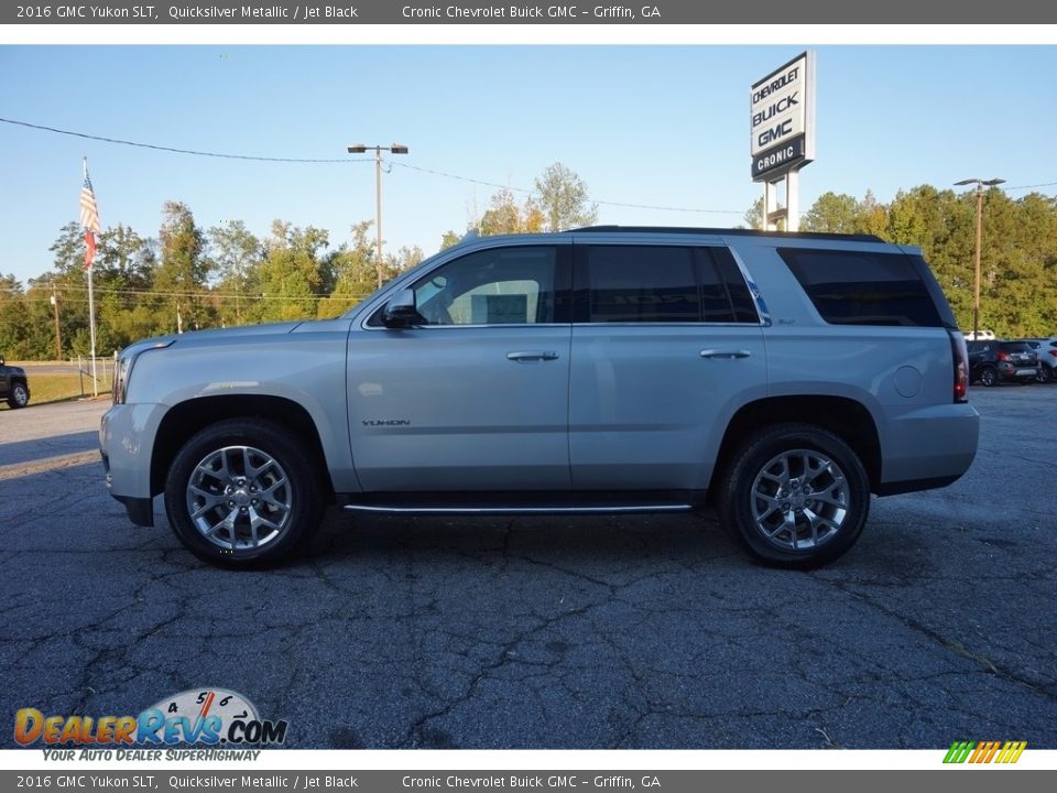 2016 GMC Yukon SLT Quicksilver Metallic / Jet Black Photo #4