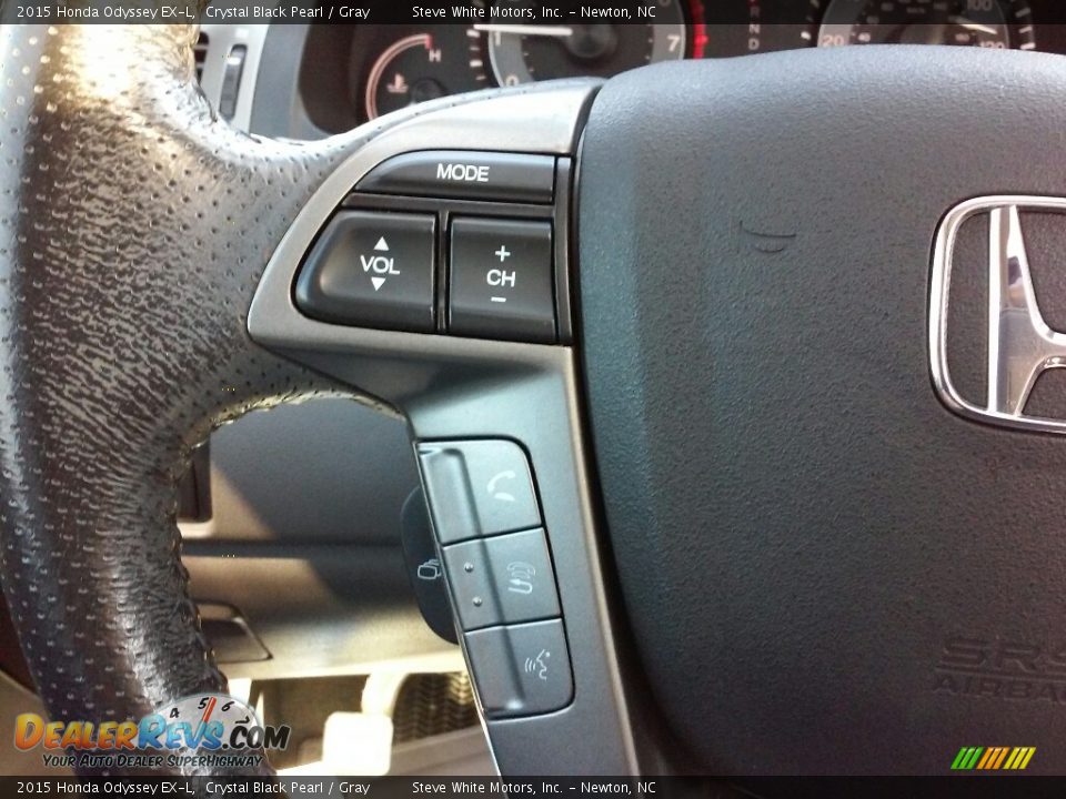 2015 Honda Odyssey EX-L Crystal Black Pearl / Gray Photo #17