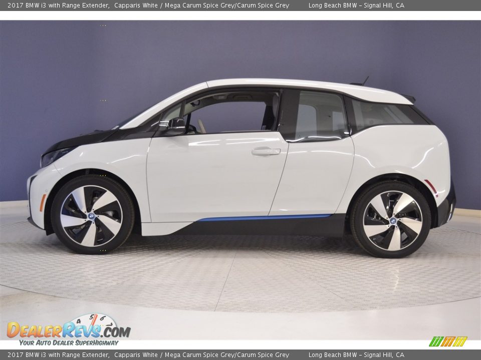 2017 BMW i3 with Range Extender Capparis White / Mega Carum Spice Grey/Carum Spice Grey Photo #3