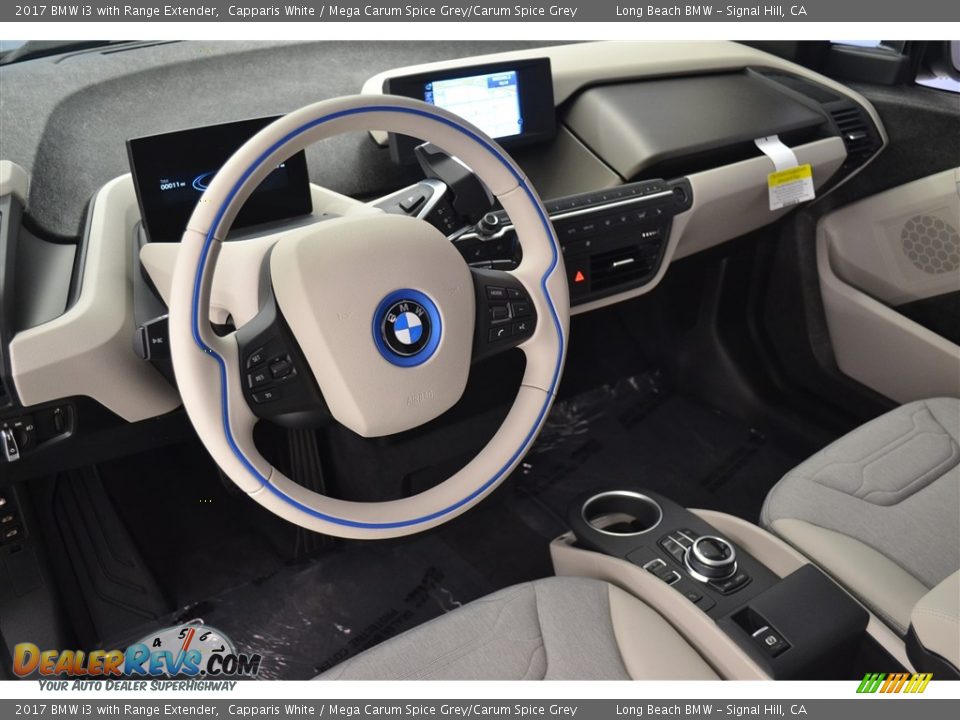 2017 BMW i3 with Range Extender Capparis White / Mega Carum Spice Grey/Carum Spice Grey Photo #7