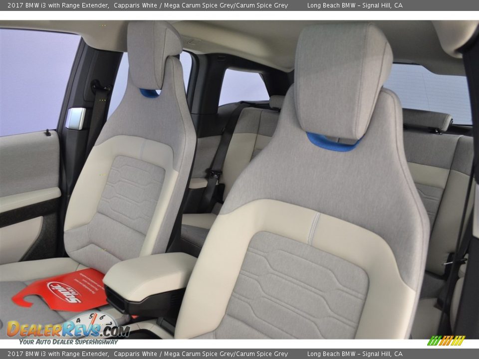 2017 BMW i3 with Range Extender Capparis White / Mega Carum Spice Grey/Carum Spice Grey Photo #8