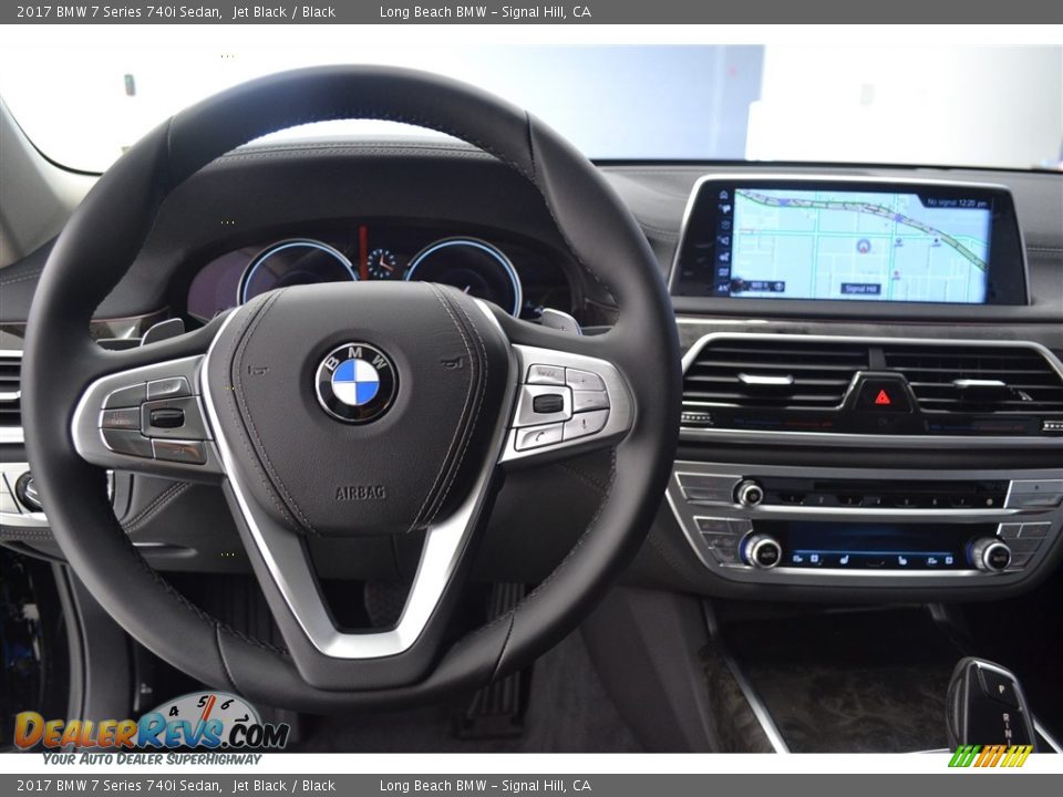 2017 BMW 7 Series 740i Sedan Jet Black / Black Photo #14