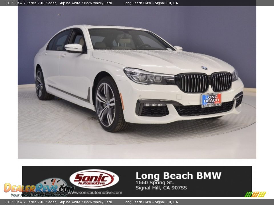 2017 BMW 7 Series 740i Sedan Alpine White / Ivory White/Black Photo #1