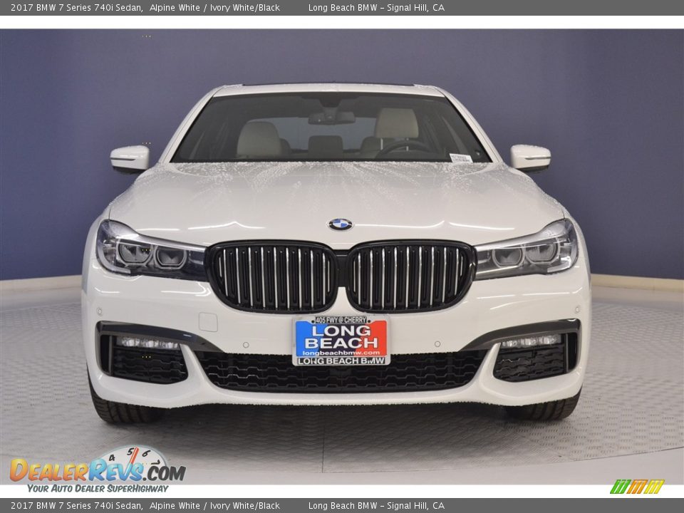 2017 BMW 7 Series 740i Sedan Alpine White / Ivory White/Black Photo #2