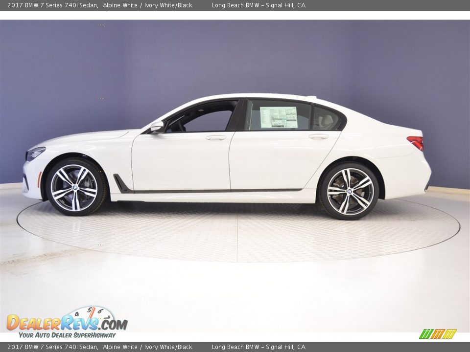 2017 BMW 7 Series 740i Sedan Alpine White / Ivory White/Black Photo #3