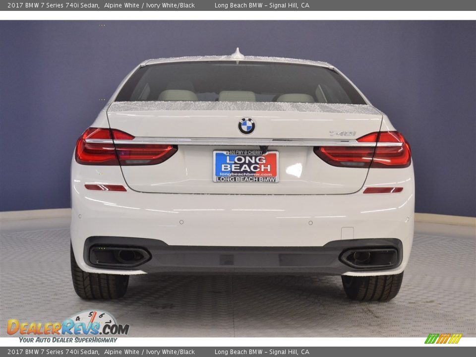 2017 BMW 7 Series 740i Sedan Alpine White / Ivory White/Black Photo #5