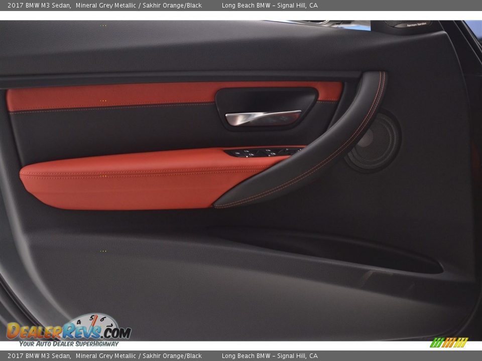 2017 BMW M3 Sedan Mineral Grey Metallic / Sakhir Orange/Black Photo #11