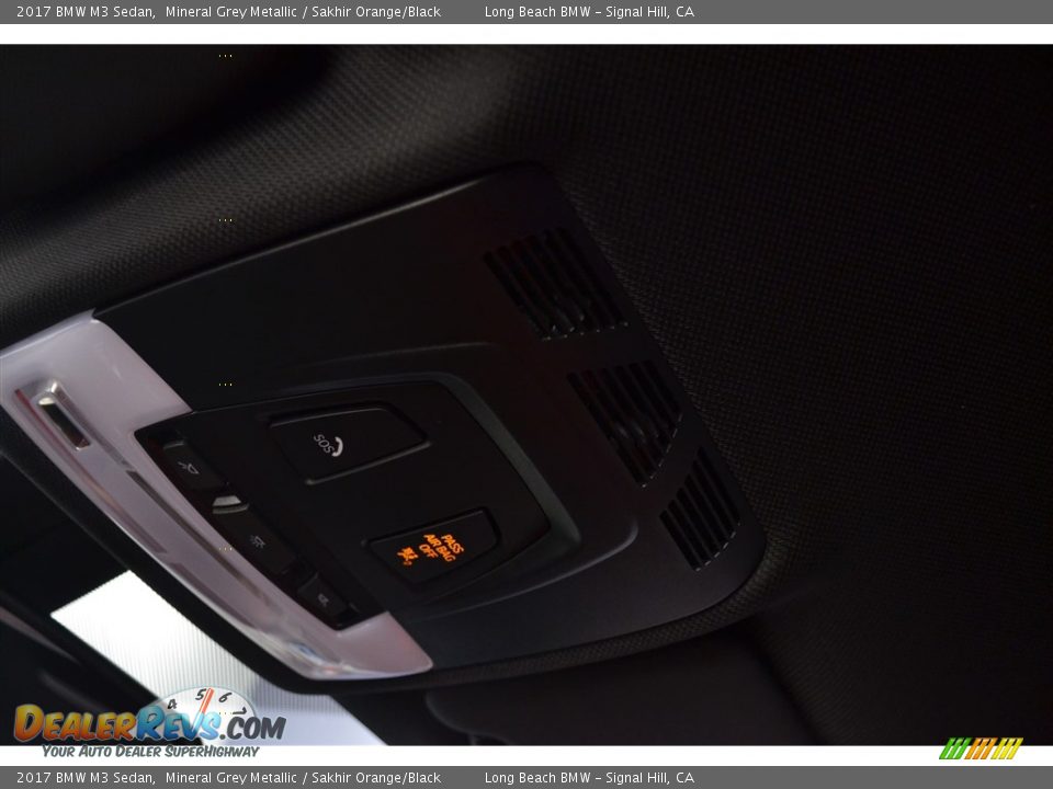 2017 BMW M3 Sedan Mineral Grey Metallic / Sakhir Orange/Black Photo #15