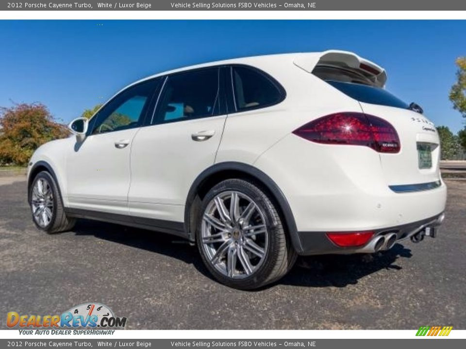 2012 Porsche Cayenne Turbo White / Luxor Beige Photo #2