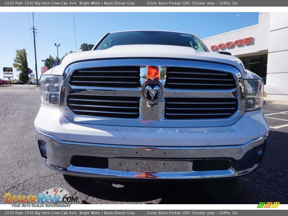 2016 Ram 1500 Big Horn Crew Cab 4x4 Bright White / Black/Diesel Gray Photo #2