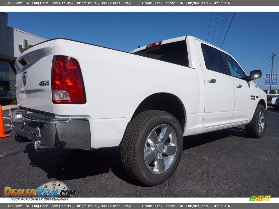 2016 Ram 1500 Big Horn Crew Cab 4x4 Bright White / Black/Diesel Gray Photo #7