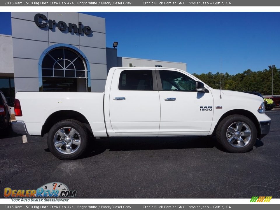 2016 Ram 1500 Big Horn Crew Cab 4x4 Bright White / Black/Diesel Gray Photo #8