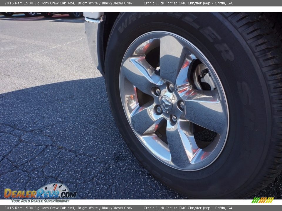 2016 Ram 1500 Big Horn Crew Cab 4x4 Bright White / Black/Diesel Gray Photo #12