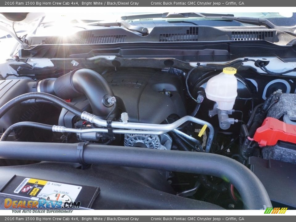 2016 Ram 1500 Big Horn Crew Cab 4x4 Bright White / Black/Diesel Gray Photo #14