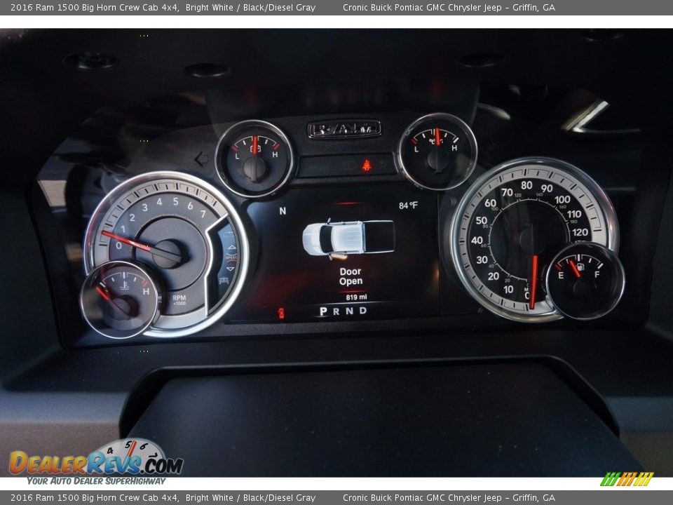 2016 Ram 1500 Big Horn Crew Cab 4x4 Bright White / Black/Diesel Gray Photo #15