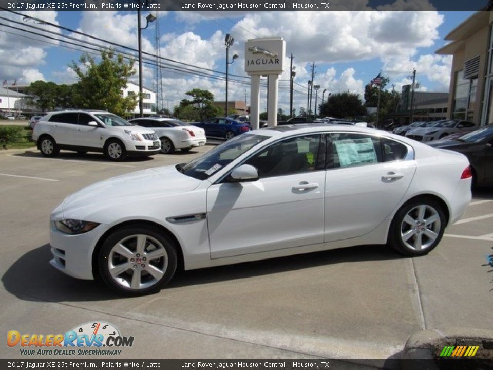 2017 Jaguar XE 25t Premium Polaris White / Latte Photo #10