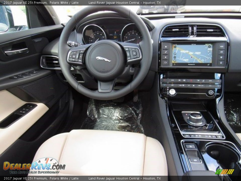2017 Jaguar XE 25t Premium Polaris White / Latte Photo #13