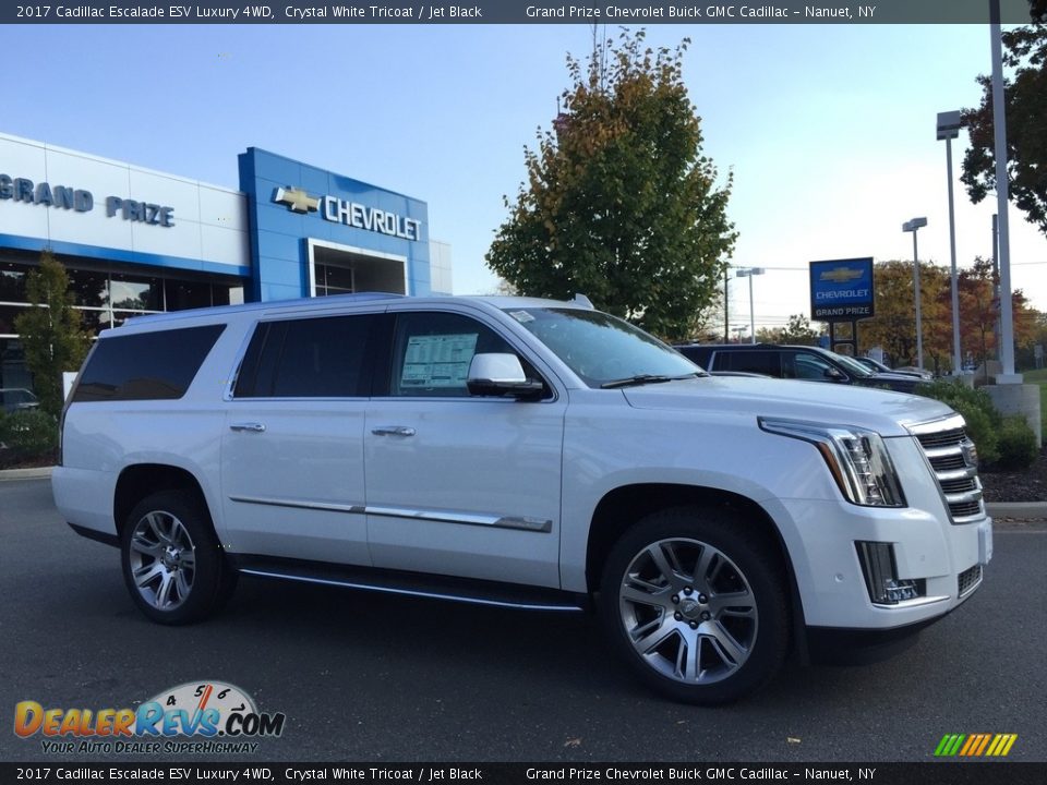 2017 Cadillac Escalade ESV Luxury 4WD Crystal White Tricoat / Jet Black Photo #3