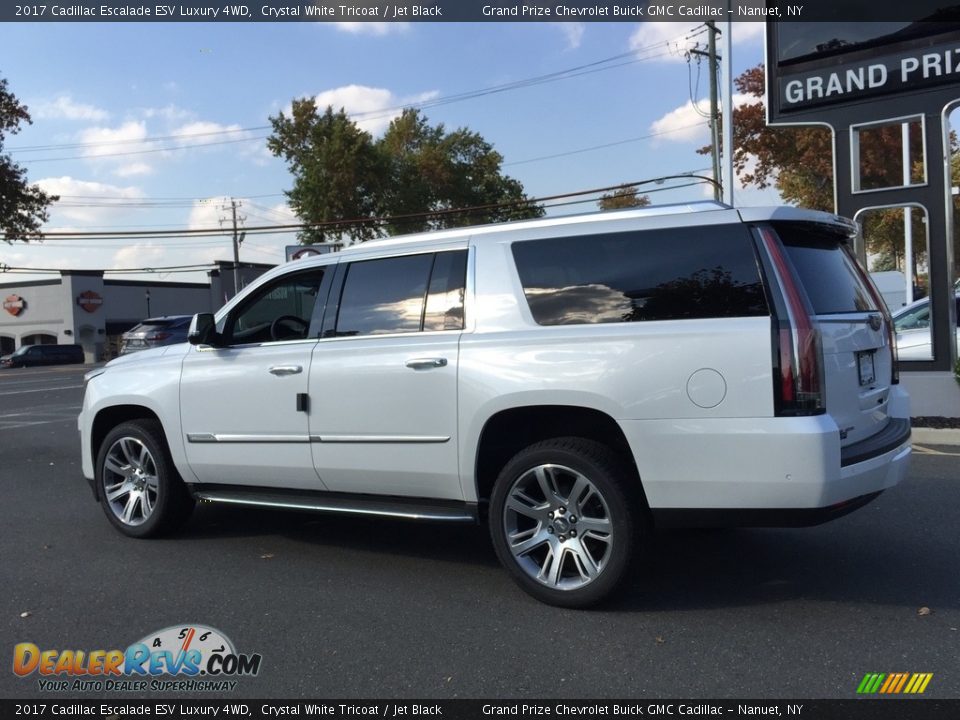 2017 Cadillac Escalade ESV Luxury 4WD Crystal White Tricoat / Jet Black Photo #6